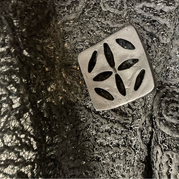 IC by Connie K Art to Wear Lace with Bold One Button Closure Black Size … - Picture 8 of 8